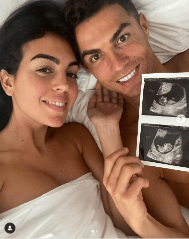 Cristiano y Georgina y su anuncio de que esperaban gemelos