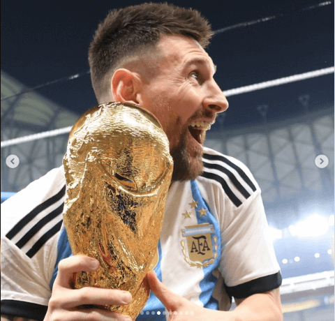 Messi, campeón del mundo e Instagram